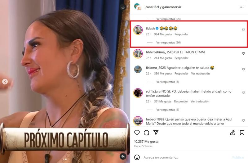 Instagram - Dash reacciona a dichos de 'Blue Mary'