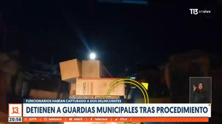 Guardias municipales fueron detenidos tras persecución - T13