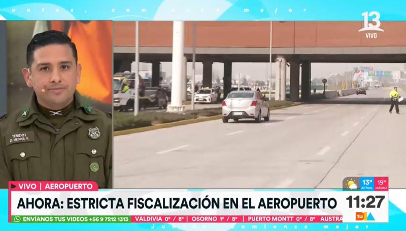 Fiscalización en el aeropuerto de Santiago