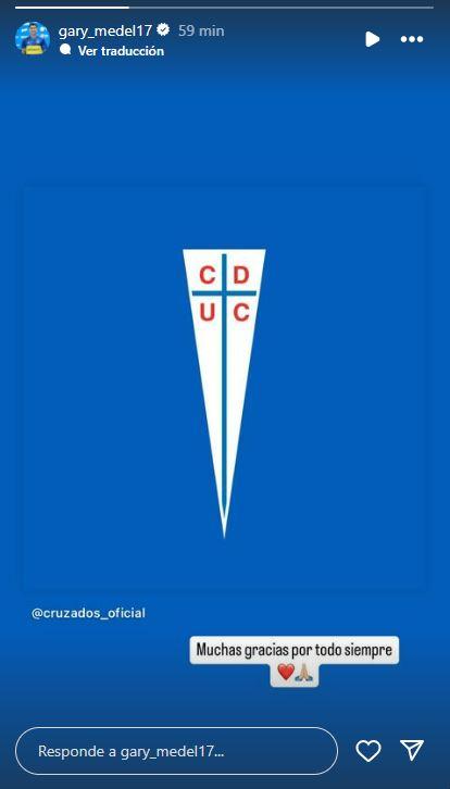 Instagram - La respuesta de Gary Medel al mensaje de la UC por la muerte de su madre