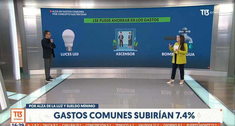 T13 - La periodista María Belén Briones entrega consejos para intentar reducir los gastos comunes
