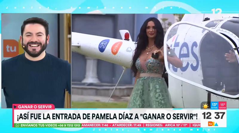 Canal 13 - Pamela Díaz ingresa a 'Ganar o Servir?'