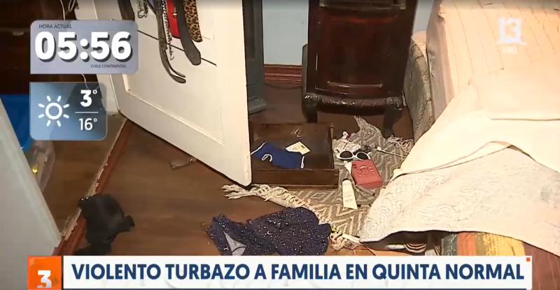 Dueña de casa tenía 88 años: Violento turbazo a familia en Quinta Normal