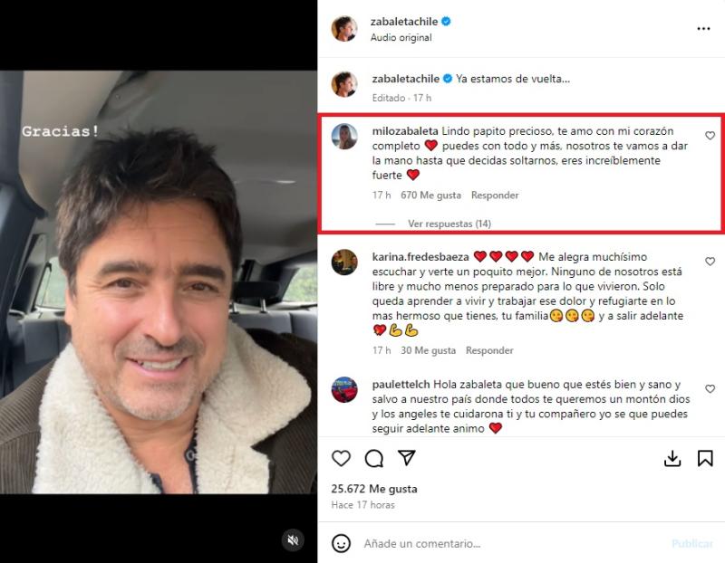 Instagram - Hija de Jorge Zabaleta le deja mensaje a su papá en Instagram