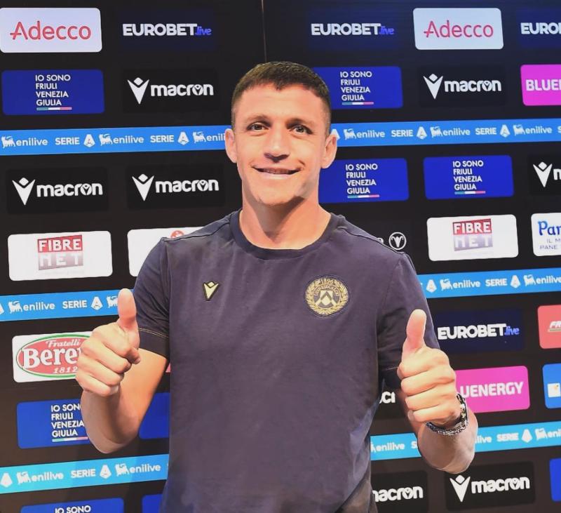 Alexis Sánchez en Udinese. Crédito: Udinese.