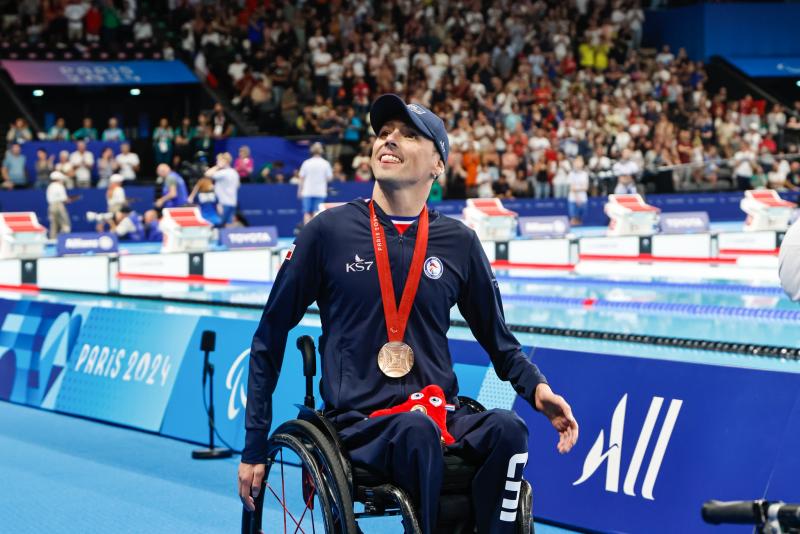 Alberto Abarza en París 2024. Crédito: Team Para Chile.