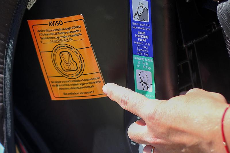 Agencia Uno - El sello del MTT para la silla del auto