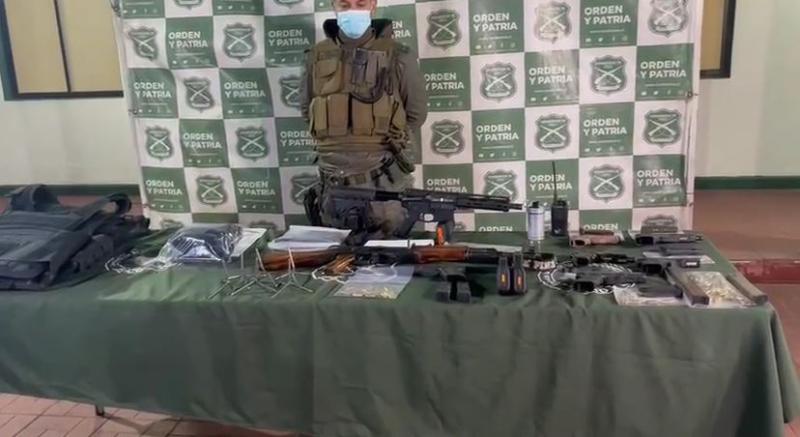 Armas decomisadas tras robo a Brinks