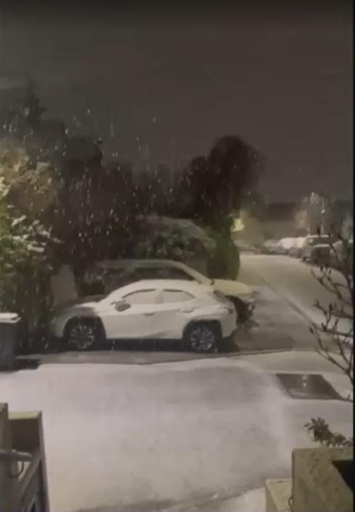 Captura - Caída de nieve en la Región Metropolitana