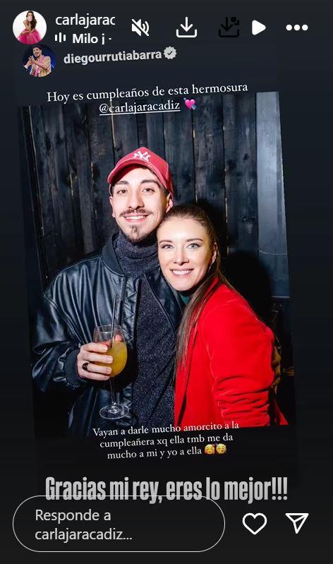 Instagram - El mensaje de Diego Urrutia a Carla Jara por su cumpleaños