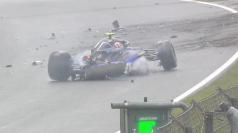 Logan Sargeant durante su accidente - Créditos: Captura F1