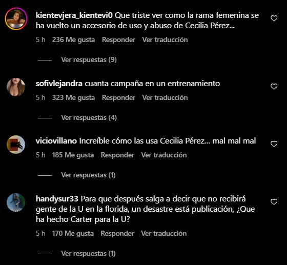 Respuestas de los hinchas azules en las redes sociales de la U - Créditos: Captura