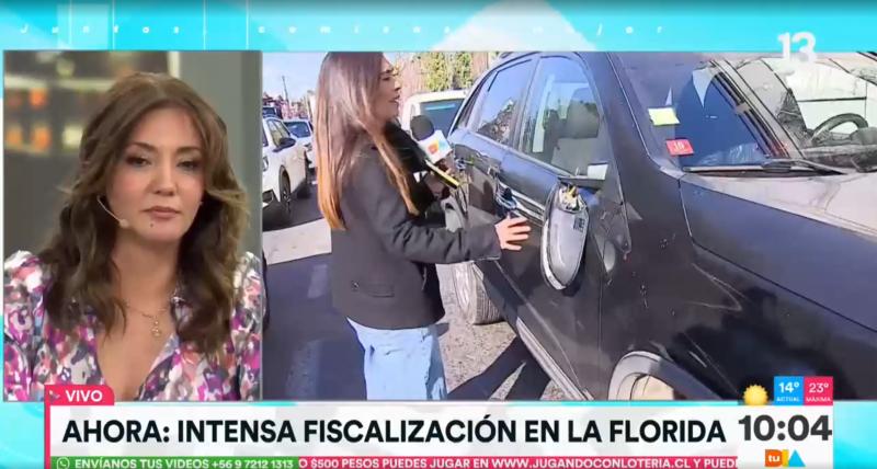 Canal 13 - Grúa le arrancó espejo a vehículo durante fiscalización en La Florida
