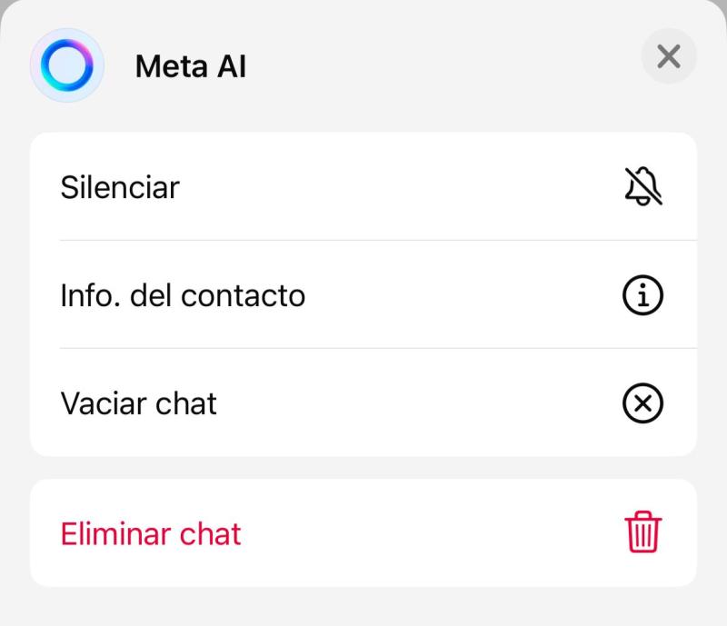 Eliminar Meta AI