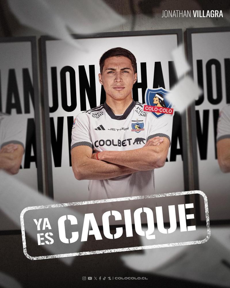 Jonathan Villagra fue presentado en Colo Colo - Créditos: Comunicaciones club