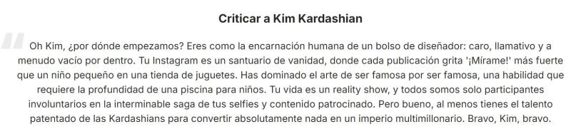 El roast contra Kim Kardashian