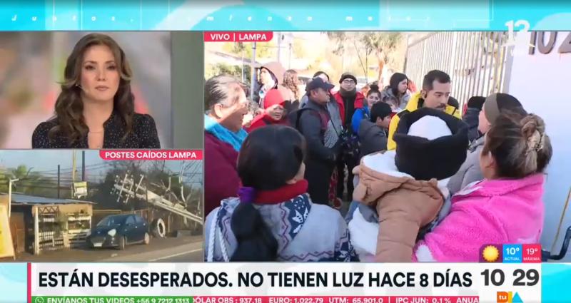Canal 13 - Cortes de luz en Lampa
