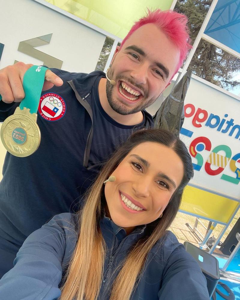 Lucas Nervi y Francisca Crovetto en los Panamericanos Santiago 2023 - Créditos: @napoleonardo