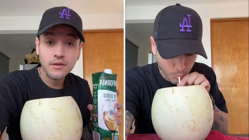 TikTok - Mexicano probó melón con vino