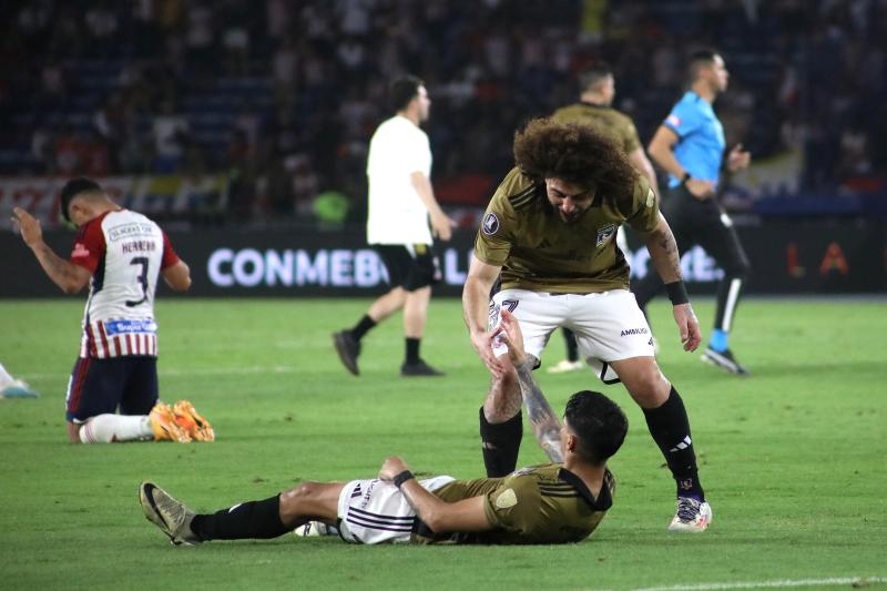 Maximiliano Falcón fue figura en el triunfo de Colo Colo ante Junior - Crédito: Photosport