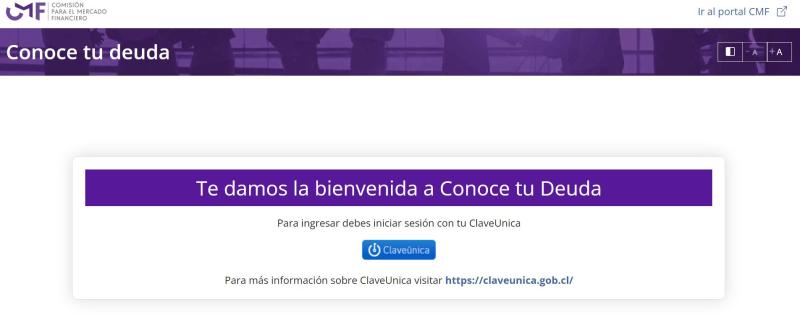 CMF - Revisa con tu RUT si tienes alguna deuda