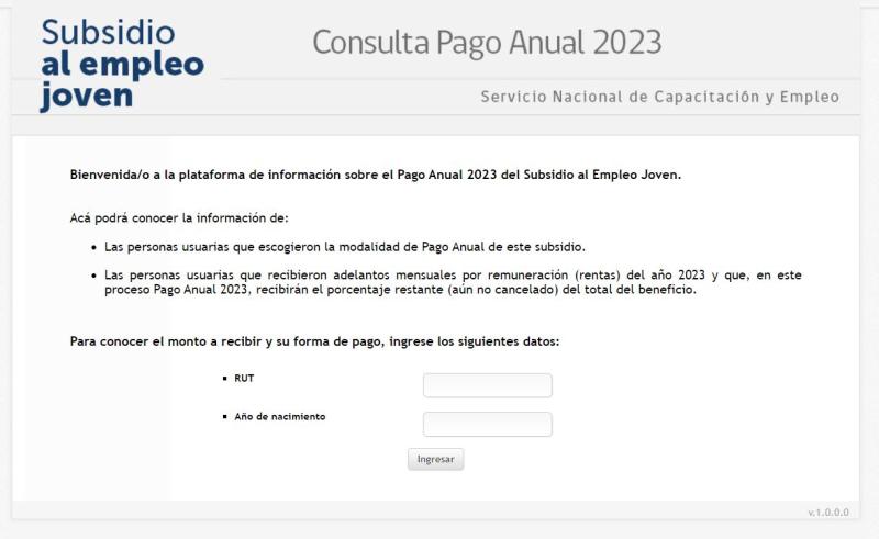 Sence - Revisa con tu RUT cuánto recibes por el Subsidio al Empleo Joven