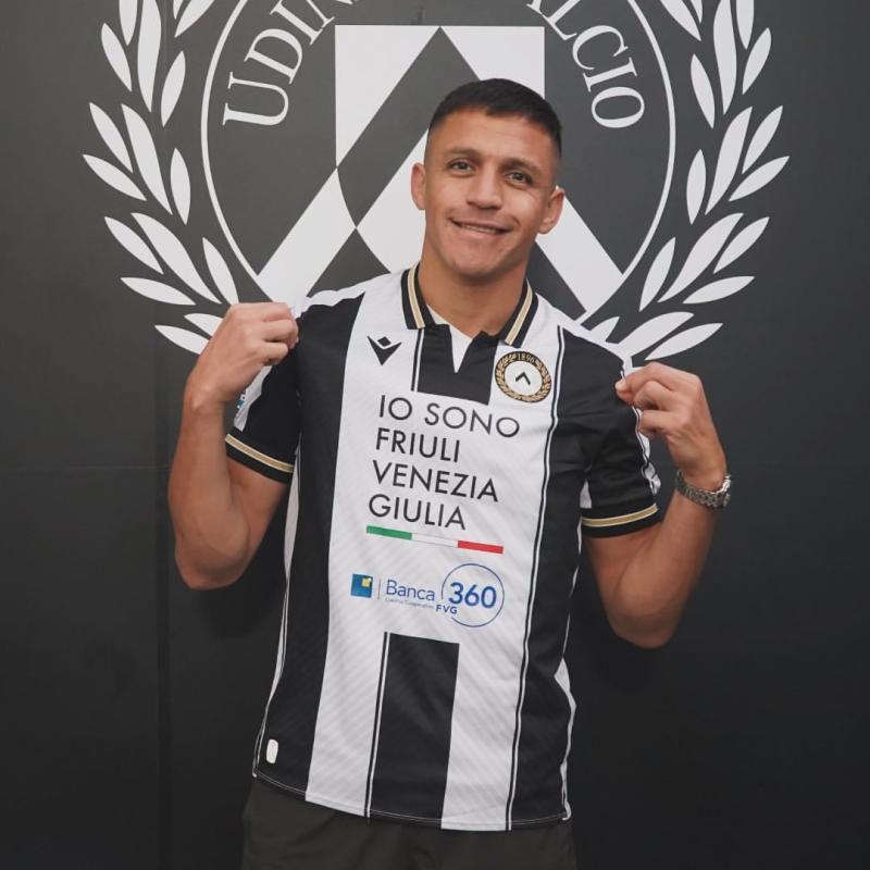 Alexis Sánchez en su presentación como jugador de Udinese - Créditos: Prensa Club