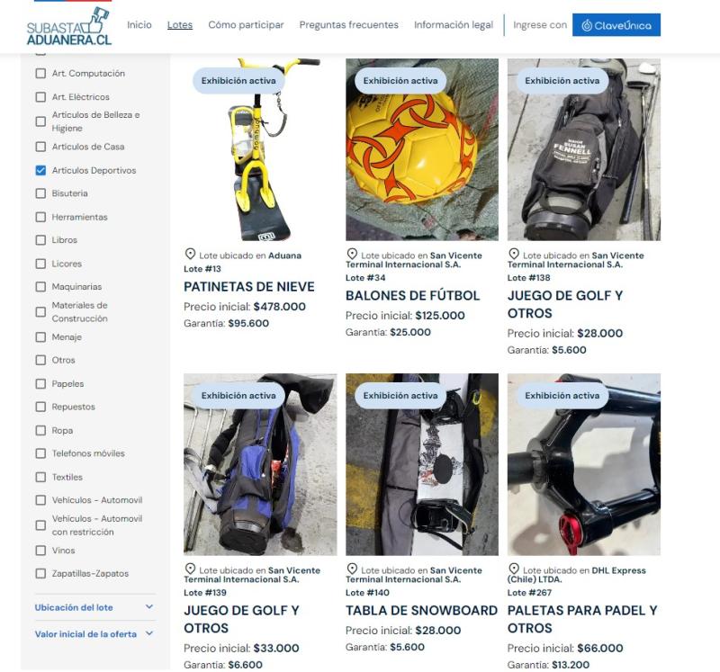 Subasta Aduanera agenda nueva fecha