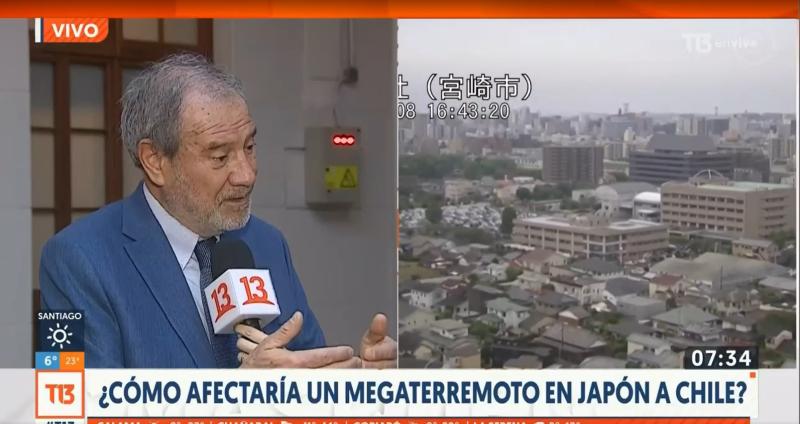 Canal 13 - Sergio Barrientos conversó con T13 AM sobre posibilidad de megaterremoto en Japón