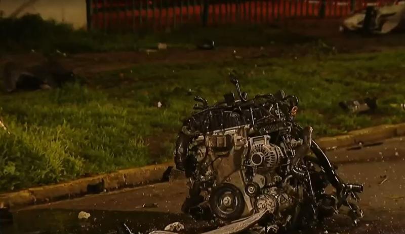 T13 - El motor salió eyectado tras accidente en Ñuñoa