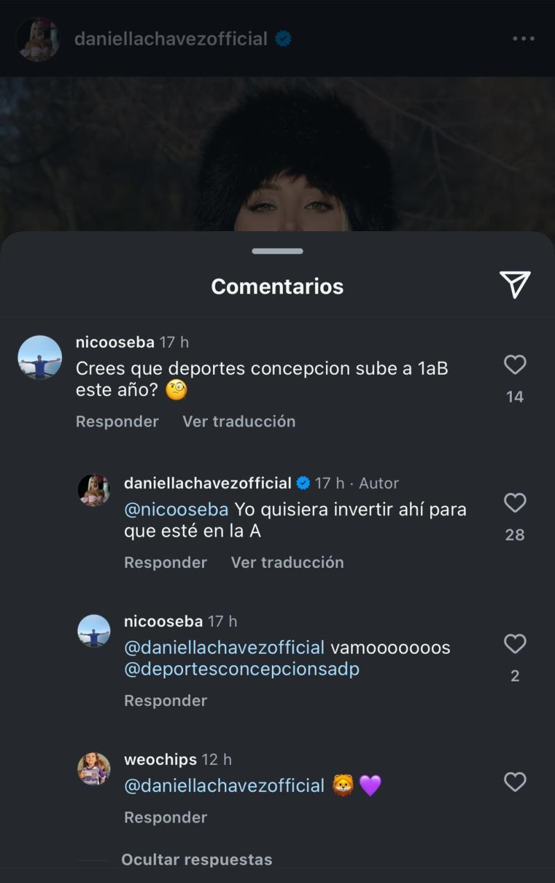 La respuesta de Daniella Chávez que ilusiona a los hinchas de Deportes Concepción - Créditos: Captura