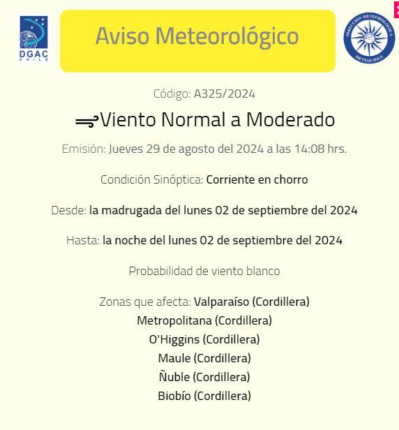 Meteorología - A estar preparado: Sistema frontal traerá vientos de hasta 70 km/h en Santiago