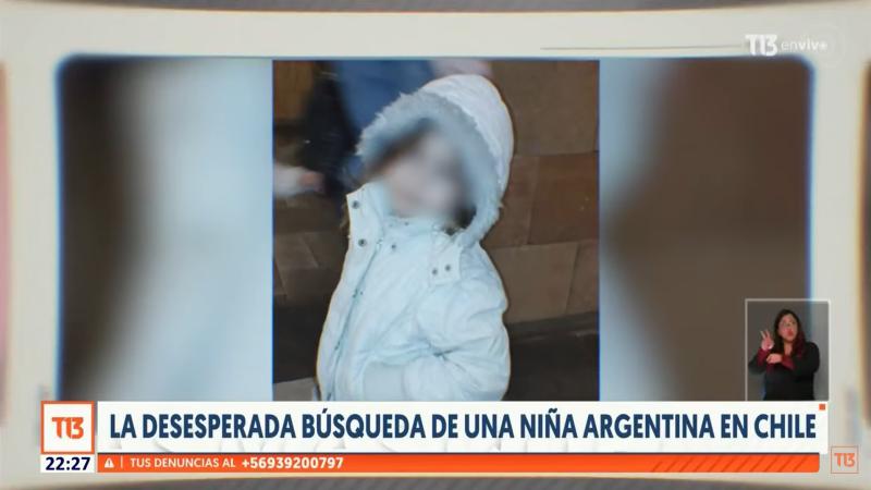 T13 - Julieta, niña argentina que es buscada en Chile