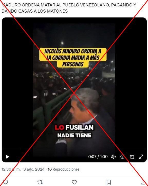 Video redes sociales de Nicolás Maduro adulterado