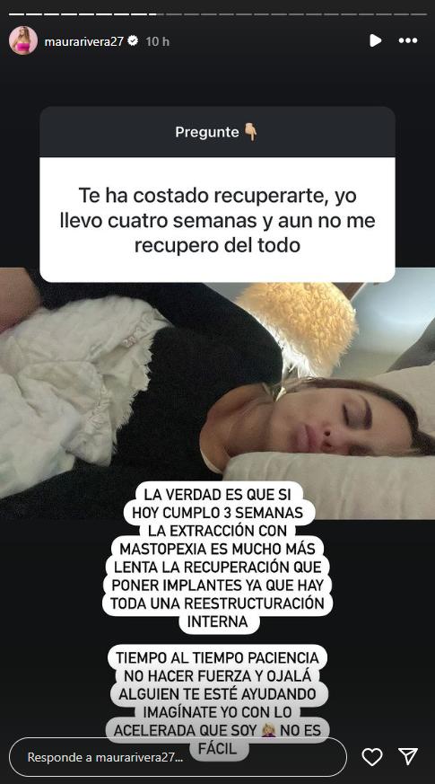 Maura Rivera confiesa compleja recuperación - Instagram
