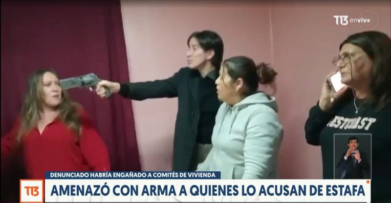 Hombre amenazó con arma a quienes lo acusan de estafa en Melipilla