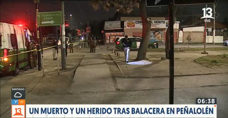 Eran hermanos: un muerto y un herido tras balacera en Peñalolén