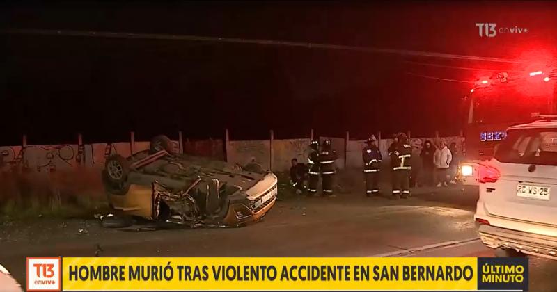Hombre murió tras violento accidente en San Bernardo