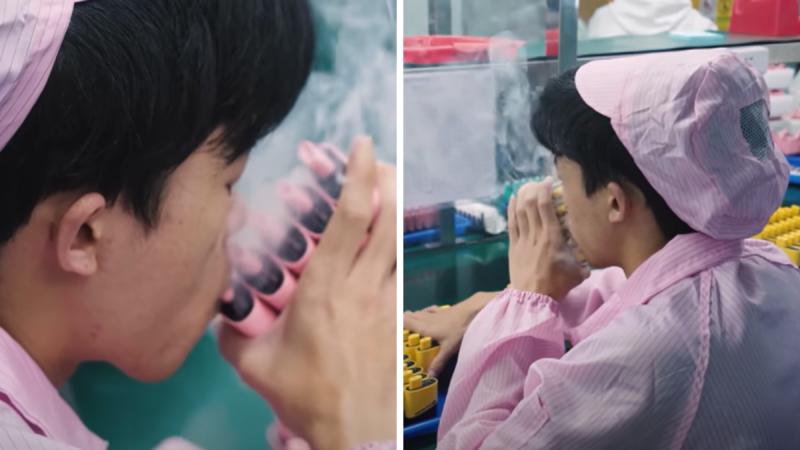 Trabajador prueba hasta 10 mil vapeadores - YouTube