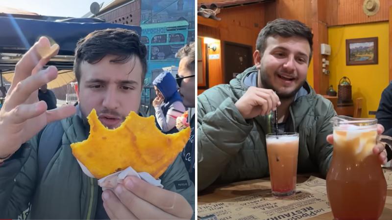 Youtuber venezolano probó comida típica chilena - YouTube