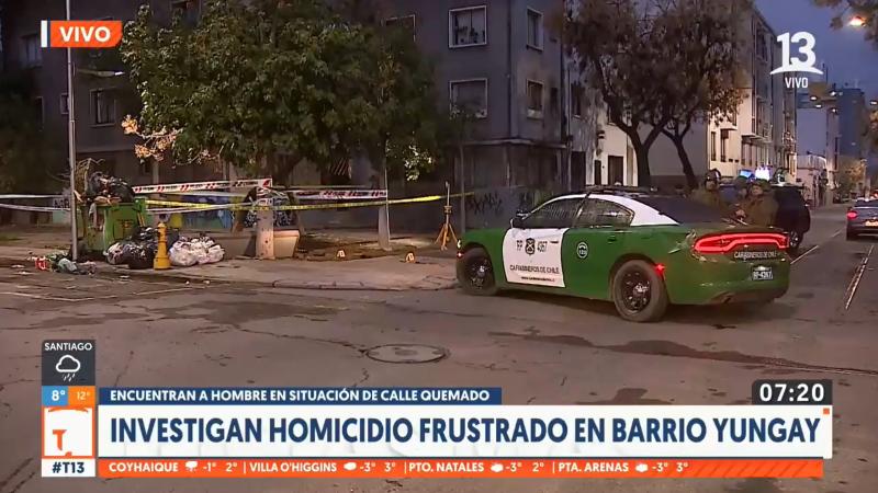 T13 - Hombre en situación de calle resulta quemado