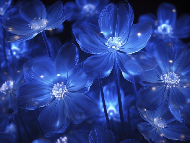 Freepik - Flores azules (Foto generada con IA)