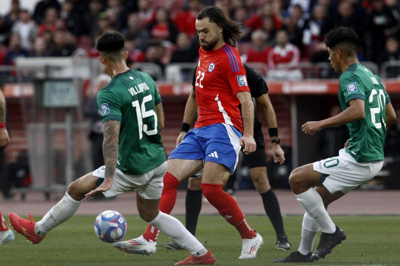 Ben Brereton fue sustituido a los 35 minutos en el partido de Chile y Bolivia - Crédito: Agencia UNO
