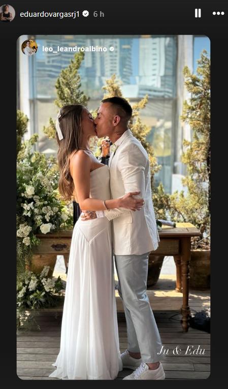 Eduardo Vargas se casó con Juliana Peixoto - Créditos: @eduardovargasrj1