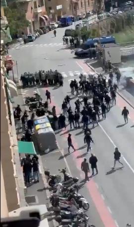 Impactantes enfrentamientos antes del duelo de Copa Italia - Créditos: Captura