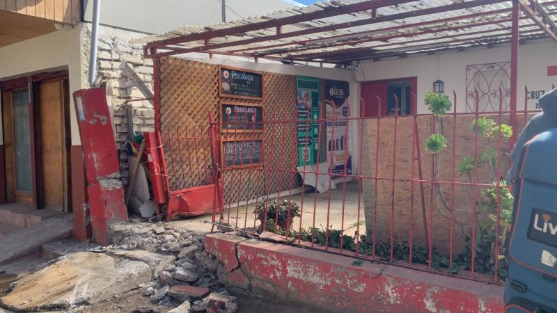 Así quedó la sede de la cruz roja de Isla de Maipo