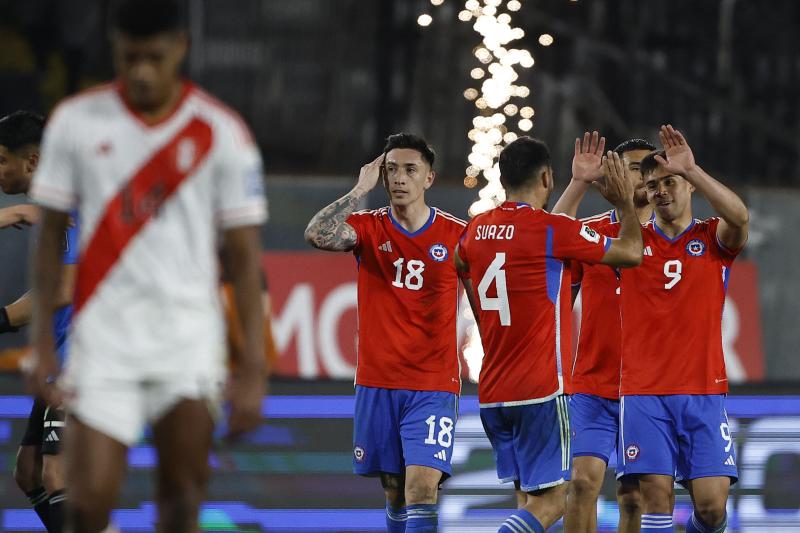 El último duelo oficial donde la Selección Chilena anotó fue frente a Perú en Eliminatorias - Créditos: Photosport