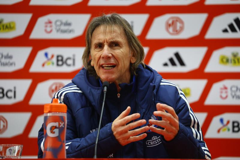 Ricardo Gareca en la previa de partido de Chile y Argentina - Crédito: Photosport