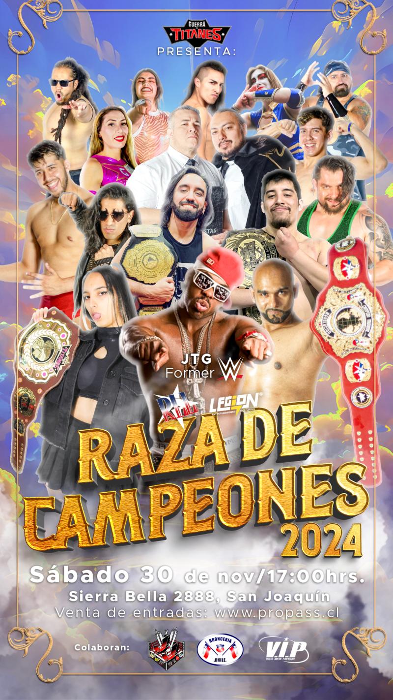 JTG en Chile: Ex WWE llega a Chile para evento de lucha libre "Raza de Campeones"