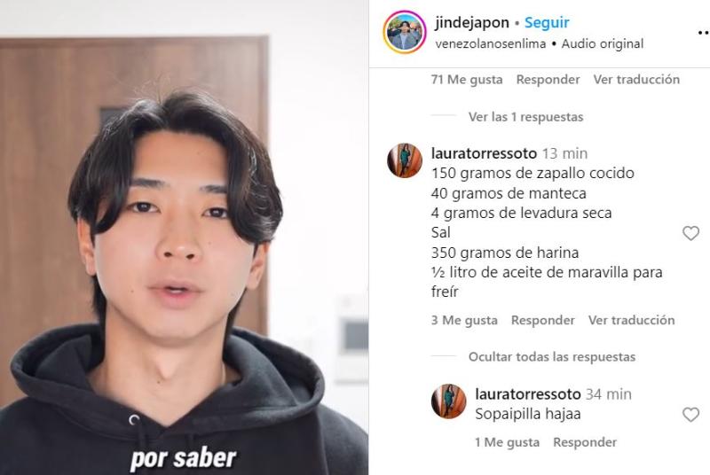 Captura - Recetas en video de tiktoker japonés